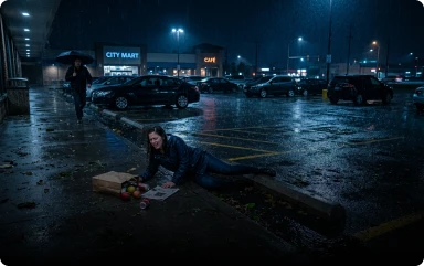 Sidewalk and Parking Lot Falls